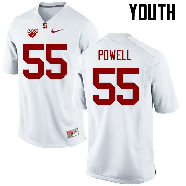 Youth Stanford Cardinal #55 Dylan Powell College Football Jerseys Sale-White - Click Image to Close